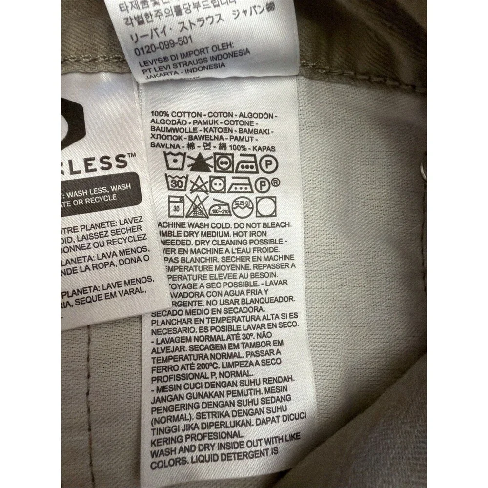 Levi’s 559 Relaxed Straight Mens Khaki Denim Pants Sz 40x32 100% Cotton